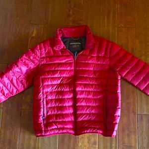 Women's large red puffer jacket